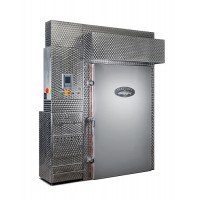 Automatic cold air smoking chamber for fish and meat